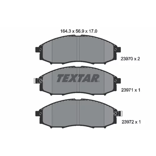 Sada brzdových platničiek kotúčovej brzdy TEXTAR 2397001