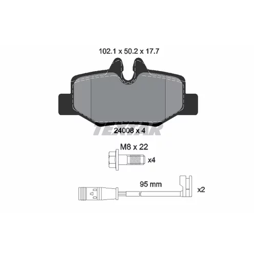 Sada brzdových platničiek kotúčovej brzdy TEXTAR 2400801