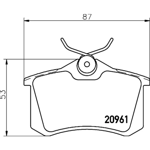 Sada brzdových platničiek kotúčovej brzdy TEXTAR 2096101