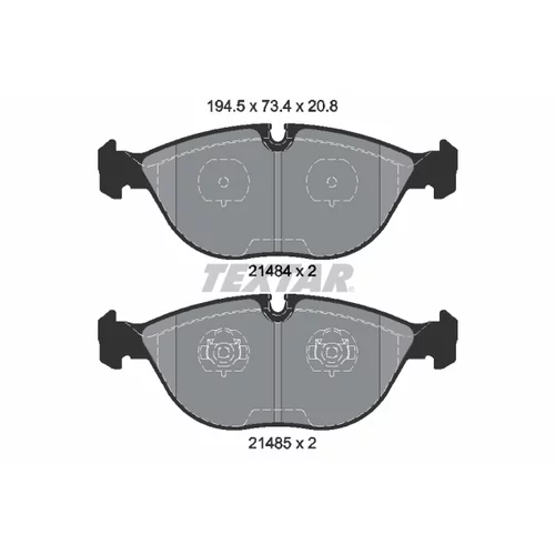 Sada brzdových platničiek kotúčovej brzdy TEXTAR 2148401