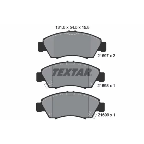Sada brzdových platničiek kotúčovej brzdy TEXTAR 2169701