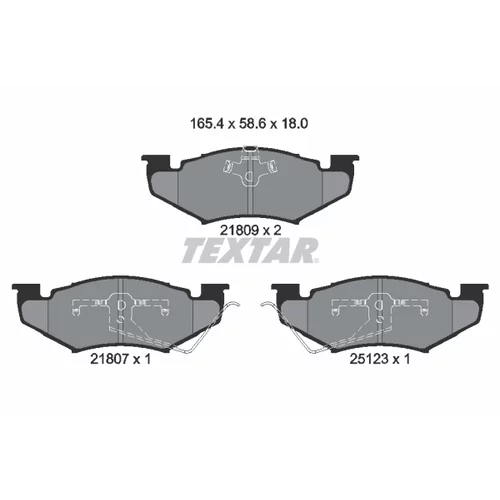 Sada brzdových platničiek kotúčovej brzdy TEXTAR 2180902