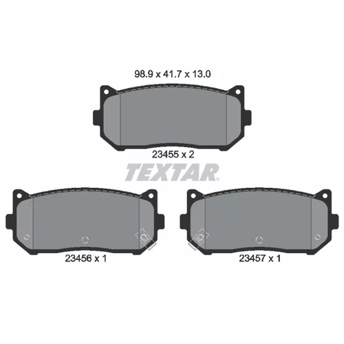 Sada brzdových platničiek kotúčovej brzdy TEXTAR 2345501