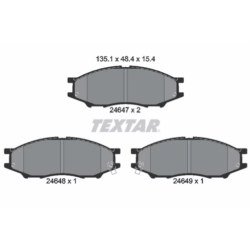 Sada brzdových platničiek kotúčovej brzdy TEXTAR 2464701