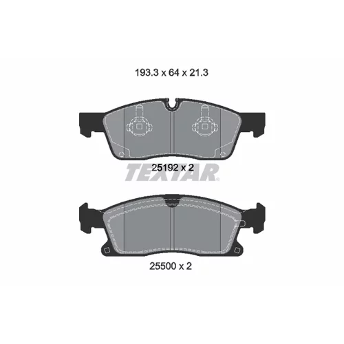 Sada brzdových platničiek kotúčovej brzdy TEXTAR 2519202