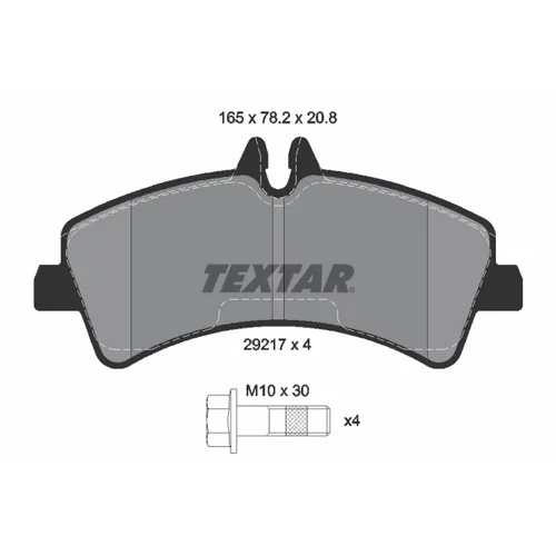 Sada brzdových platničiek kotúčovej brzdy TEXTAR 2921702