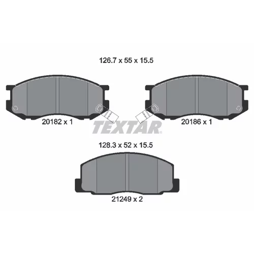 Sada brzdových platničiek kotúčovej brzdy TEXTAR 2018201