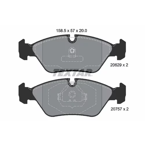 Sada brzdových platničiek kotúčovej brzdy TEXTAR 2062902