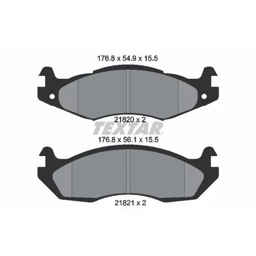 Sada brzdových platničiek kotúčovej brzdy TEXTAR 2182001