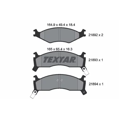 Sada brzdových platničiek kotúčovej brzdy TEXTAR 2189202