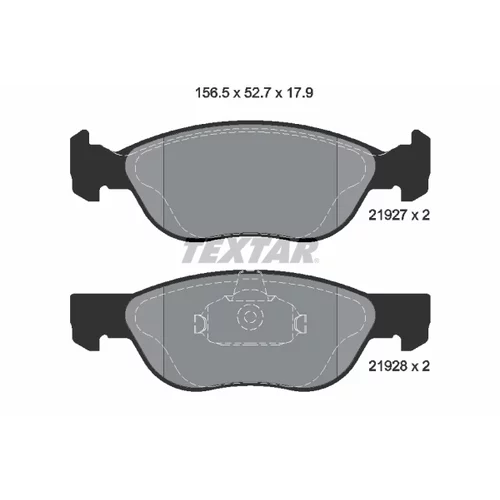 Sada brzdových platničiek kotúčovej brzdy TEXTAR 2192703