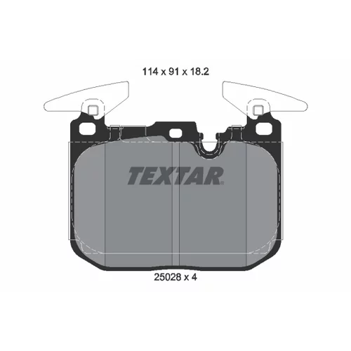 Sada brzdových platničiek kotúčovej brzdy TEXTAR 2502801