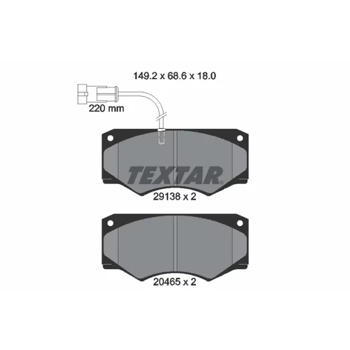 Sada brzdových platničiek kotúčovej brzdy TEXTAR 2913801