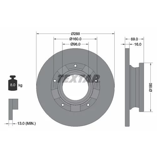 Brzdový kotúč 92316903 /TEXTAR/