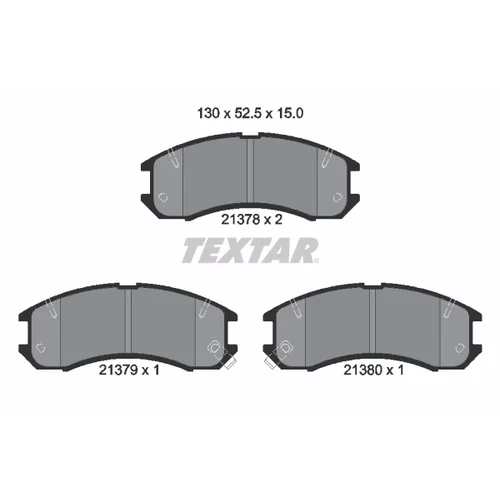 Sada brzdových platničiek kotúčovej brzdy TEXTAR 2137801