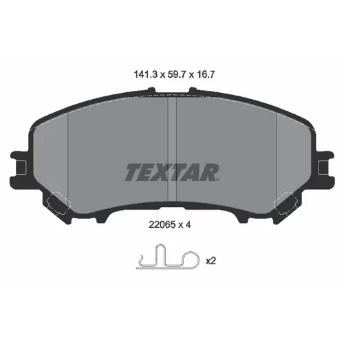 Sada brzdových platničiek kotúčovej brzdy TEXTAR 2206503