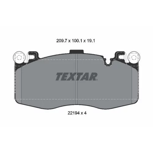 Sada brzdových platničiek kotúčovej brzdy TEXTAR 2219401