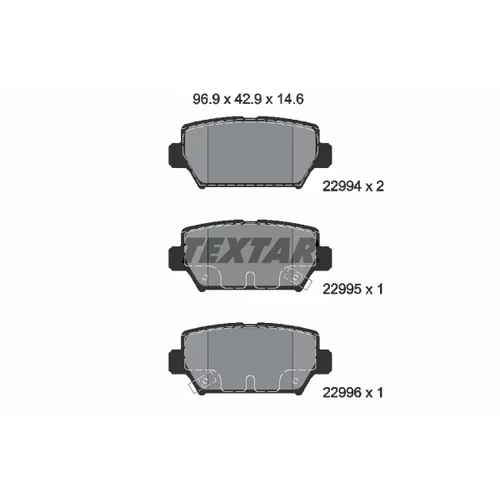 Sada brzdových platničiek kotúčovej brzdy TEXTAR 2299401