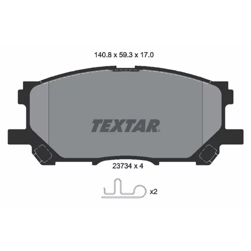 Sada brzdových platničiek kotúčovej brzdy TEXTAR 2373401