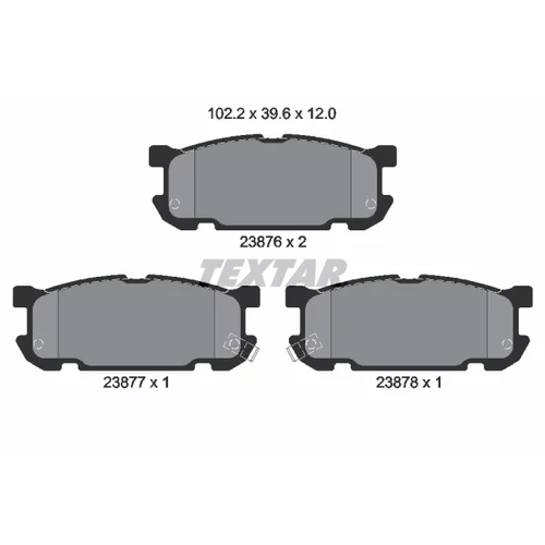 Sada brzdových platničiek kotúčovej brzdy TEXTAR 2387601
