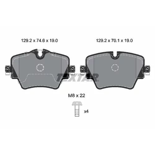 Sada brzdových platničiek kotúčovej brzdy TEXTAR 2561705