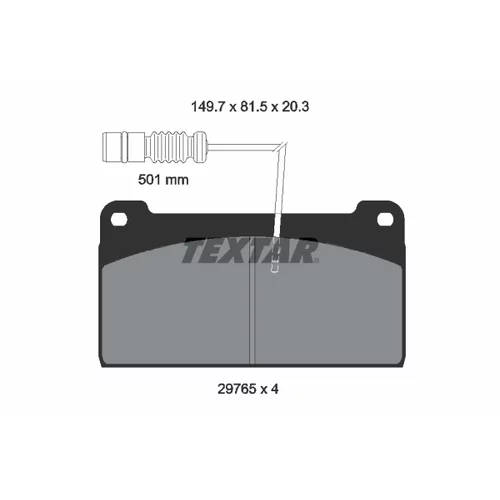 Sada brzdových platničiek kotúčovej brzdy TEXTAR 2976502