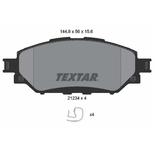 Sada brzdových platničiek kotúčovej brzdy TEXTAR 2123401