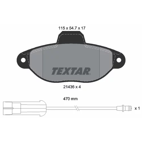 Sada brzdových platničiek kotúčovej brzdy 2143603 /TEXTAR/