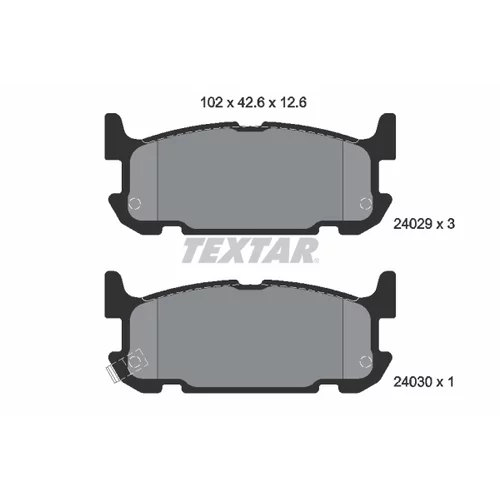Sada brzdových platničiek kotúčovej brzdy TEXTAR 2402901