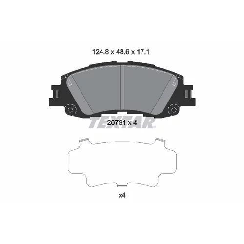 Sada brzdových platničiek kotúčovej brzdy TEXTAR 2679101