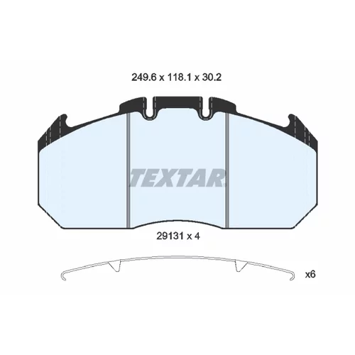 Sada brzdových platničiek kotúčovej brzdy TEXTAR 2913105 - obr. 1