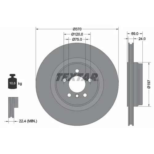 Brzdový kotúč TEXTAR 92270003