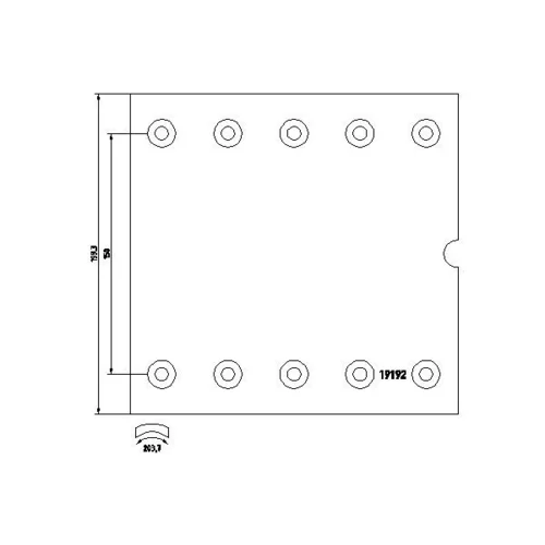 Brzd. obloženie bubnovej brzdy TEXTAR 19192