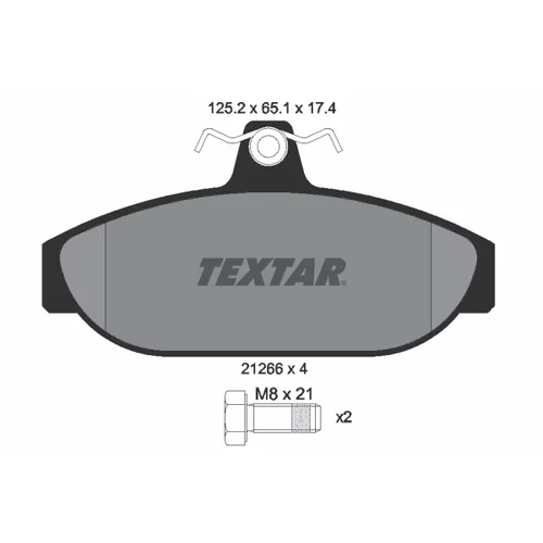 Sada brzdových platničiek kotúčovej brzdy TEXTAR 2126601