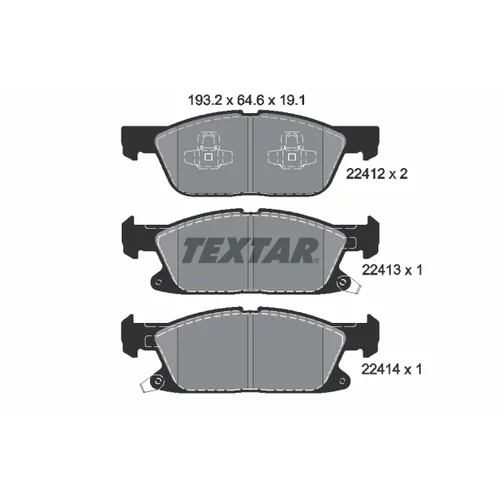 Sada brzdových platničiek kotúčovej brzdy TEXTAR 2241201