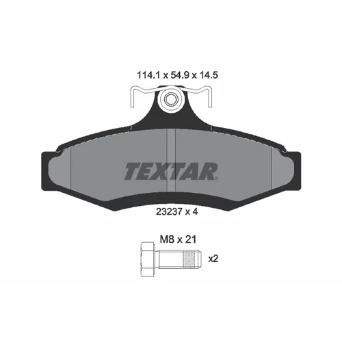 Sada brzdových platničiek kotúčovej brzdy TEXTAR 2323701