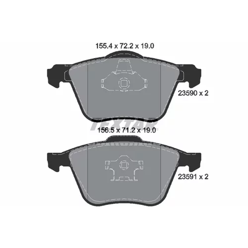 Sada brzdových platničiek kotúčovej brzdy TEXTAR 2359001