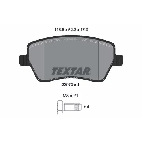 Sada brzdových platničiek kotúčovej brzdy TEXTAR 2397301