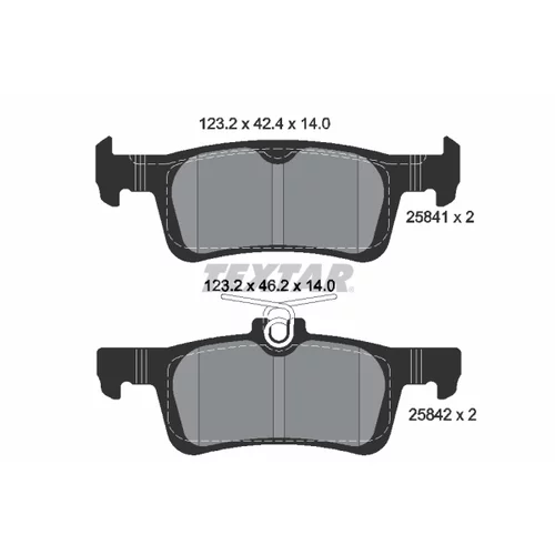 Sada brzdových platničiek kotúčovej brzdy TEXTAR 2584104