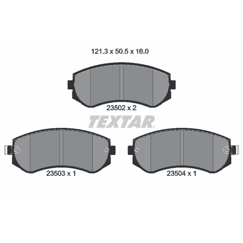 Sada brzdových platničiek kotúčovej brzdy TEXTAR 2350201