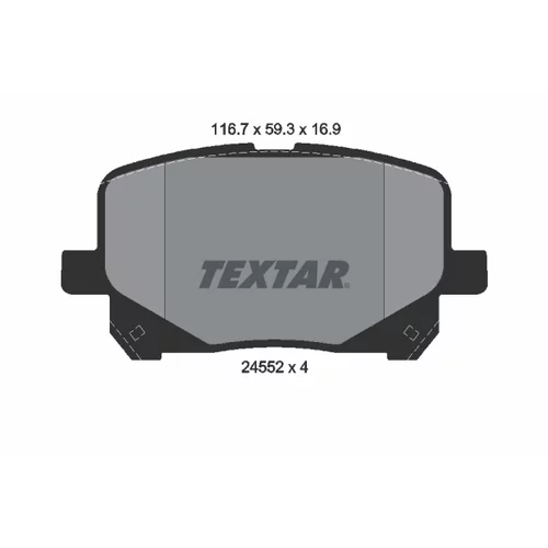 Sada brzdových platničiek kotúčovej brzdy TEXTAR 2452201