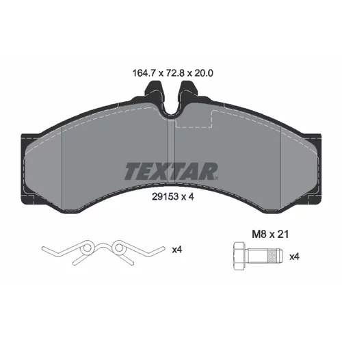 Sada brzdových platničiek kotúčovej brzdy TEXTAR 2915301