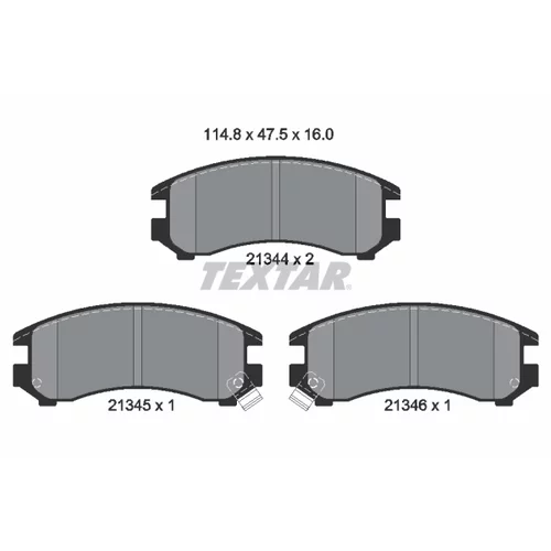 Sada brzdových platničiek kotúčovej brzdy TEXTAR 2134401