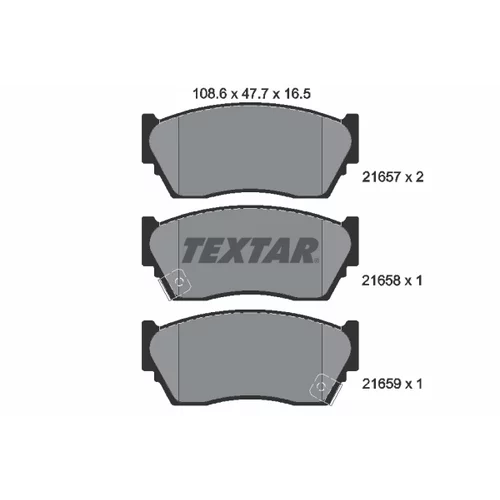 Sada brzdových platničiek kotúčovej brzdy TEXTAR 2165701