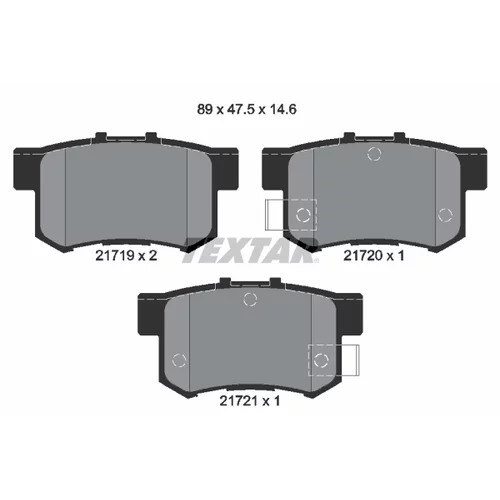 Sada brzdových platničiek kotúčovej brzdy TEXTAR 2171901