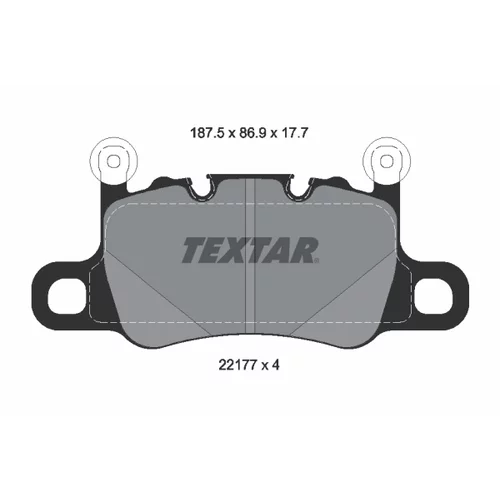 Sada brzdových platničiek kotúčovej brzdy TEXTAR 2217701