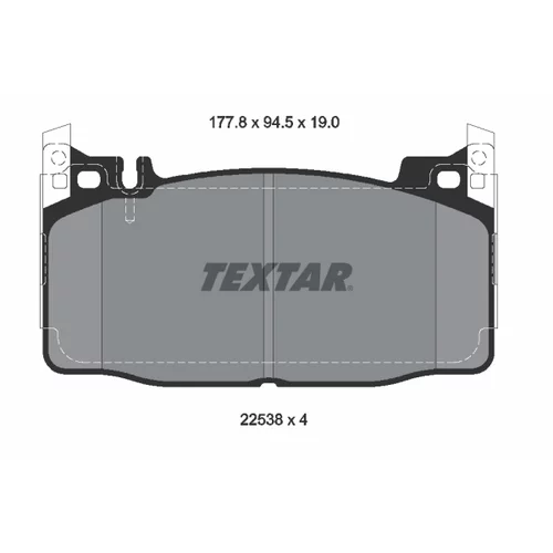 Sada brzdových platničiek kotúčovej brzdy TEXTAR 2253801