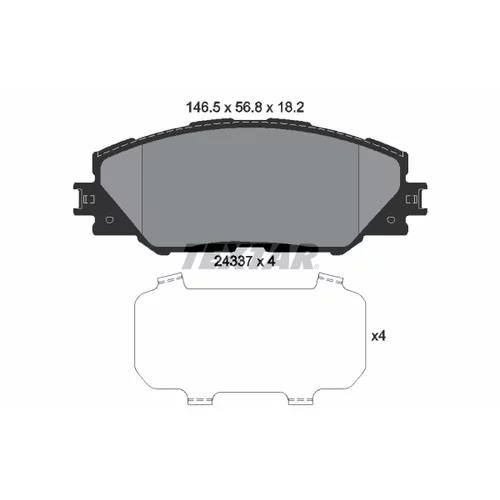 Sada brzdových platničiek kotúčovej brzdy TEXTAR 2433701