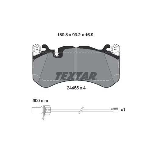 Sada brzdových platničiek kotúčovej brzdy TEXTAR 2445501