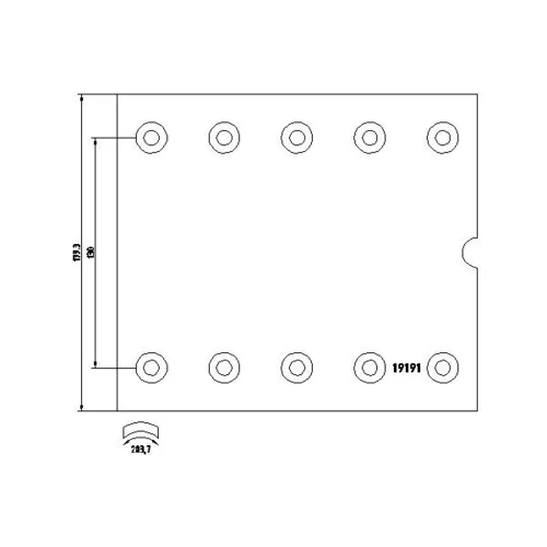 Brzd. obloženie bubnovej brzdy TEXTAR 19191